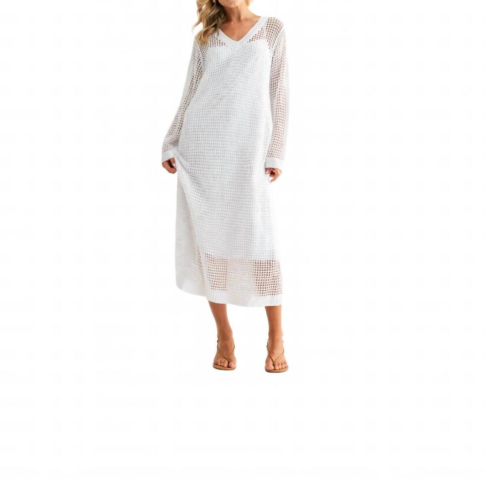 NEW JOH shawn crochet dress in white